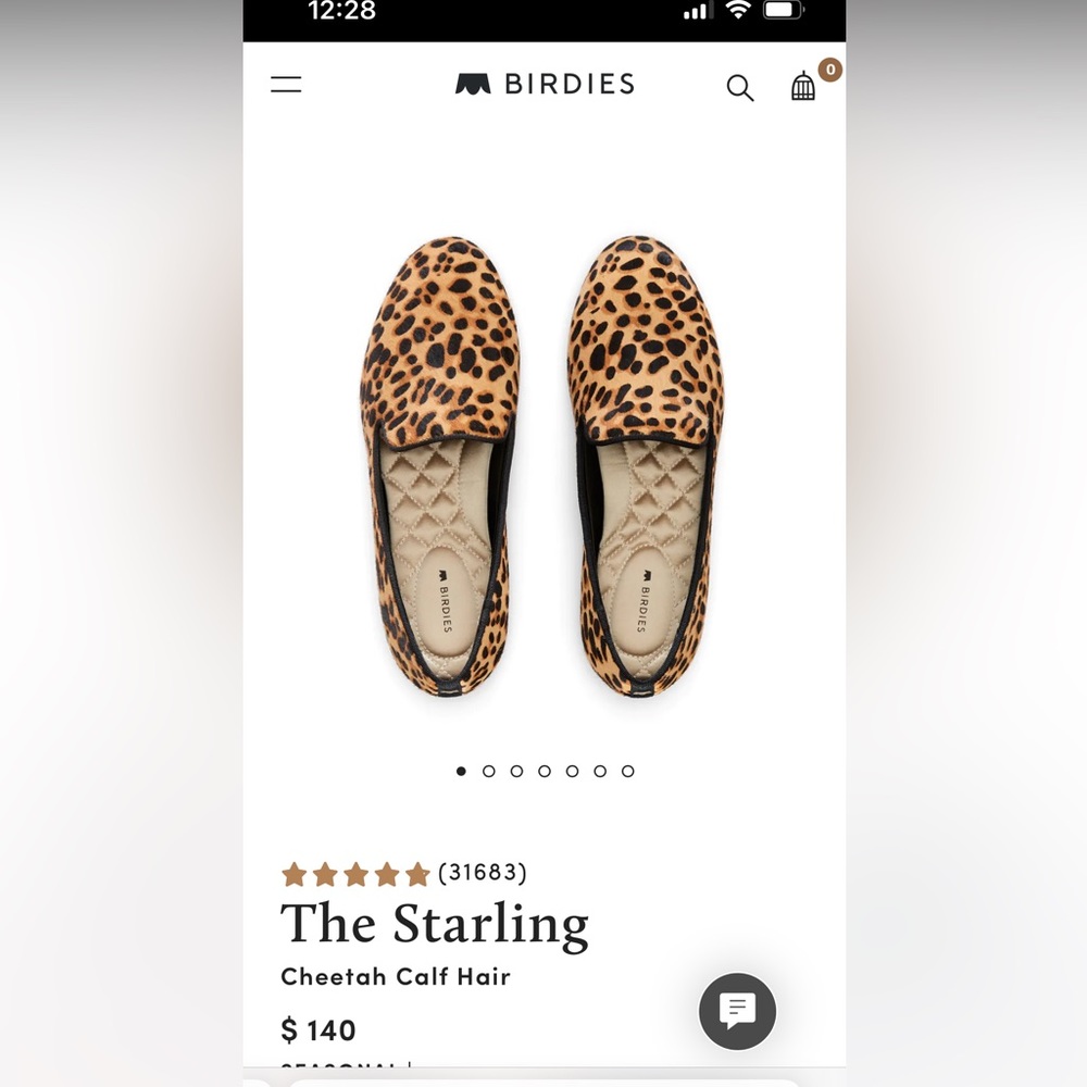 Starling birdies - cheetah size 8 EUC